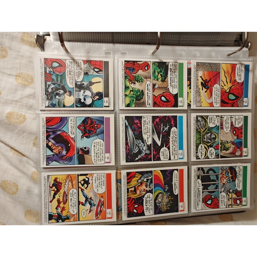 Trading Cards 1990 Impel Marvel Universe Series 1 Spider-Man Presents 154-162